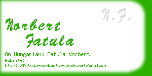 norbert fatula business card